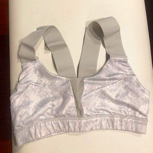 alo yoga bra,  white, gray, pattern, XS